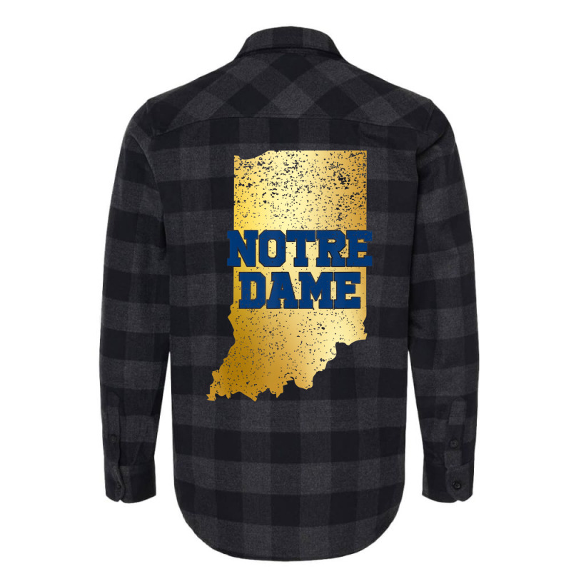 Vintage Notre Dame Shirt Notre Dame Map Women Men Flannel Shirt | Artistshot