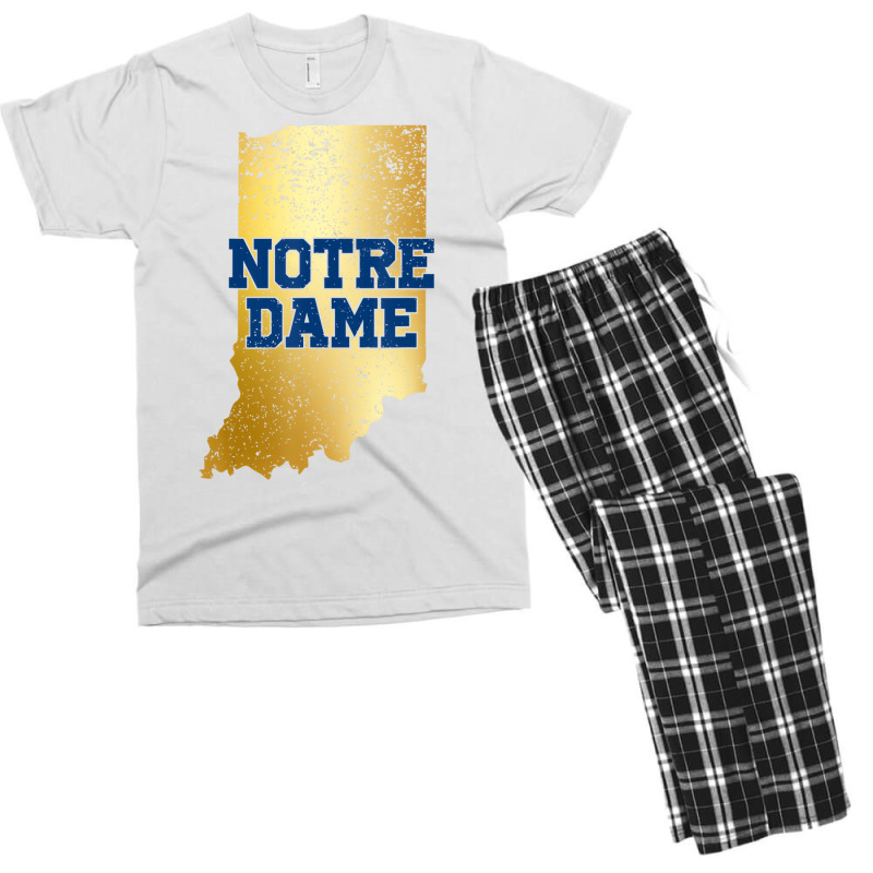 Vintage Notre Dame Shirt Notre Dame Map Women Men Men's T-shirt Pajama Set | Artistshot