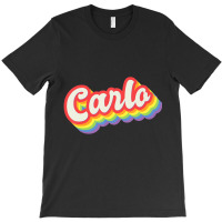 Carlo Pride Month Lgbtq Rainbow Flag Name Personal T-shirt | Artistshot