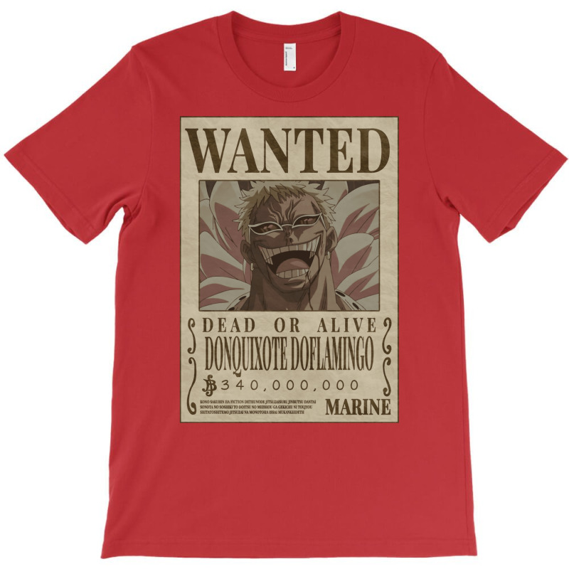 Doflamingo Wanted Poster T-shirt | Artistshot