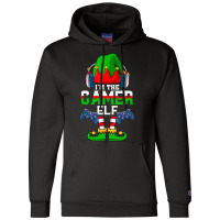 Merry Xmas Video Gamer Elf Matching Family Christm Champion Hoodie | Artistshot