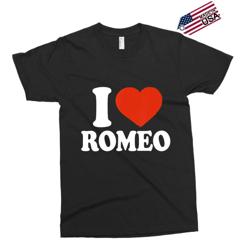 I Love Romeo, I Heart Romeo, Red Heart Valentine T Exclusive T-shirt | Artistshot