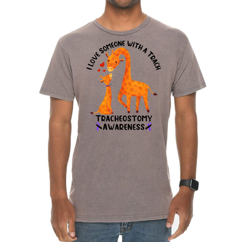 I Love Someone With A Trach Tracheostomy Awareness Vintage T-shirt | Artistshot