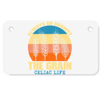 Celiac Life   Wheat Barley Rye Gluten Intolerance Motorcycle License Plate | Artistshot