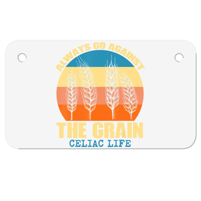 Celiac Life   Wheat Barley Rye Gluten Intolerance Motorcycle License Plate | Artistshot