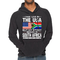 I May Live In The Usa But Story Began In South Afr Vintage Hoodie | Artistshot