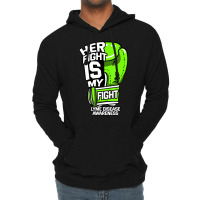 Her Fight Is My Fight Lyme Disease Awareness Eryth Lightweight Hoodie | Artistshot