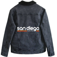 San Diego California Souvenir Vintage California S Unisex Sherpa-lined Denim Jacket | Artistshot