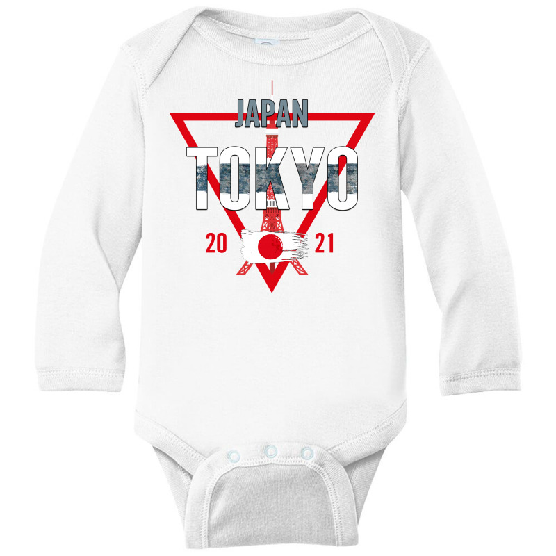 Japan Tokyo 2021 For Light Long Sleeve Baby Bodysuit by autlu2024 | Artistshot