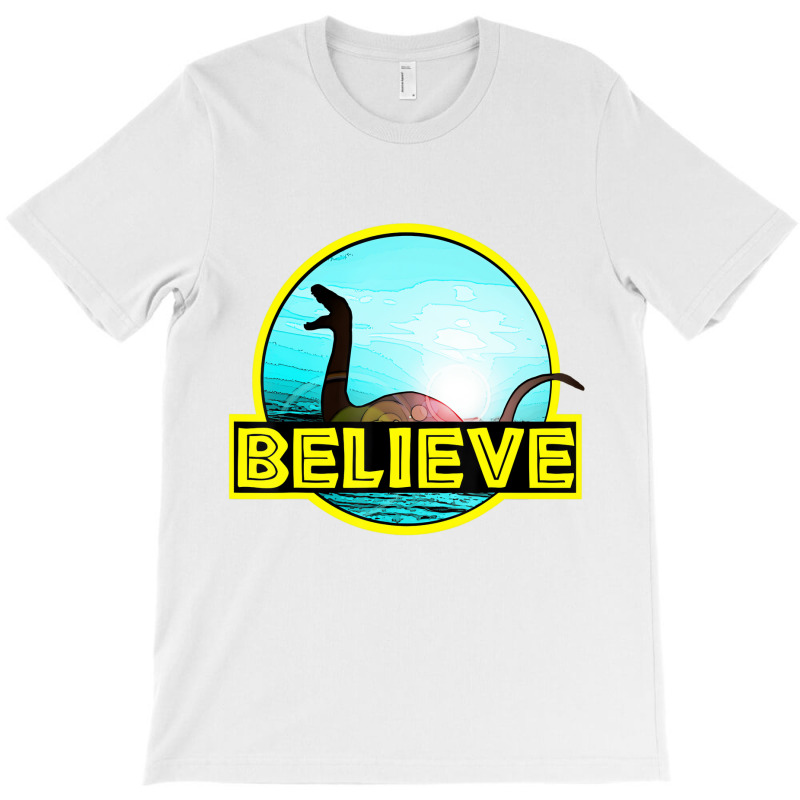 Believe Sea Monsters Ocean Plesiosaur Dinosaur Nes T-shirt | Artistshot