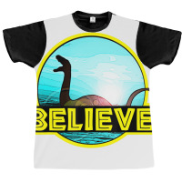 Believe Sea Monsters Ocean Plesiosaur Dinosaur Nes Graphic T-shirt | Artistshot