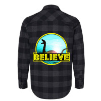 Believe Sea Monsters Ocean Plesiosaur Dinosaur Nes Flannel Shirt | Artistshot