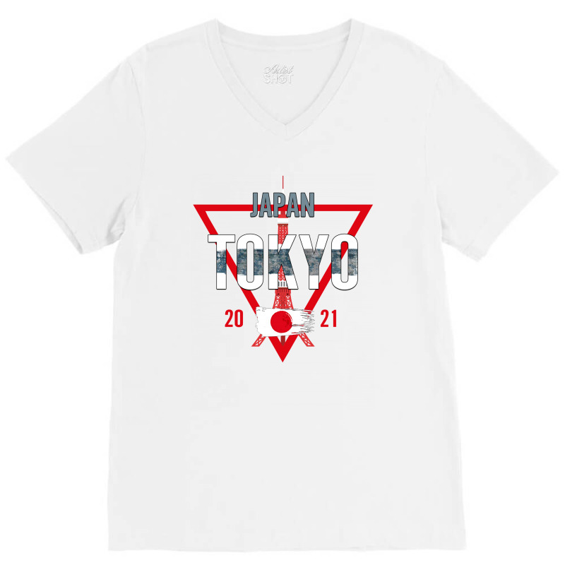 Japan Tokyo 2021 For Light V-neck Tee | Artistshot