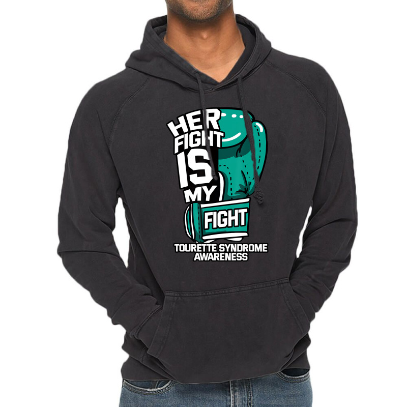 Her Fight Is My Fight Tourette Syndrome Teal Copro Vintage Hoodie | Artistshot