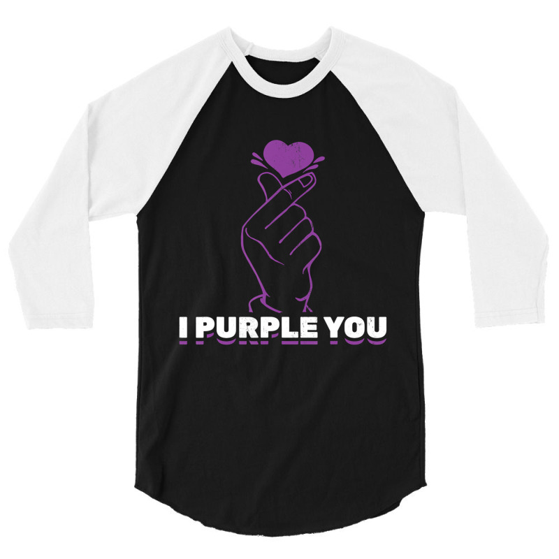 I Purple You Kdrama Korean Hand Symbol Kpop T Shir 3/4 Sleeve Shirt | Artistshot