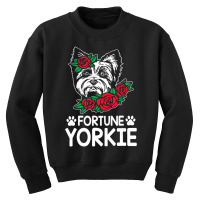 Fortune Yorkie Funny Yorkshire Terrier Humor Toy S Youth Sweatshirt | Artistshot