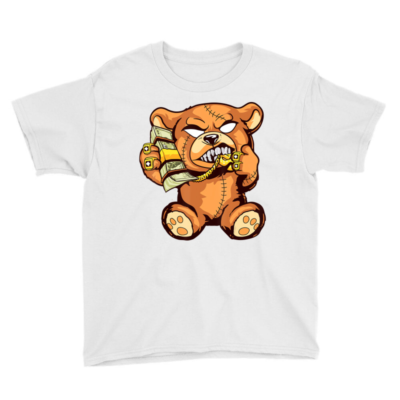 Money Calling Hip Hop Teddy Bear Gangster Rap Drip Youth Tee | Artistshot