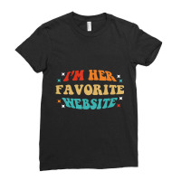 Mens I'm Her Favorite Website Couple Husband Onlin Ladies Fitted T-shirt | Artistshot