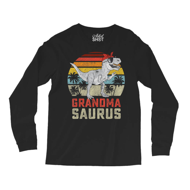 Grandmasaurus T Rex Dinosaur Grandma Saurus Family Long Sleeve Shirts | Artistshot