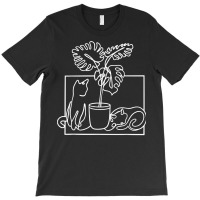 Womens Cat Watering Plants Lover Cat Plant T Shirt T-shirt | Artistshot