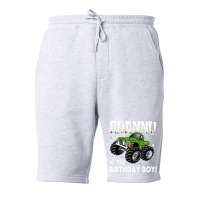 Granny Of The Birthday Boy Monster Truck Birthday Fleece Short | Artistshot