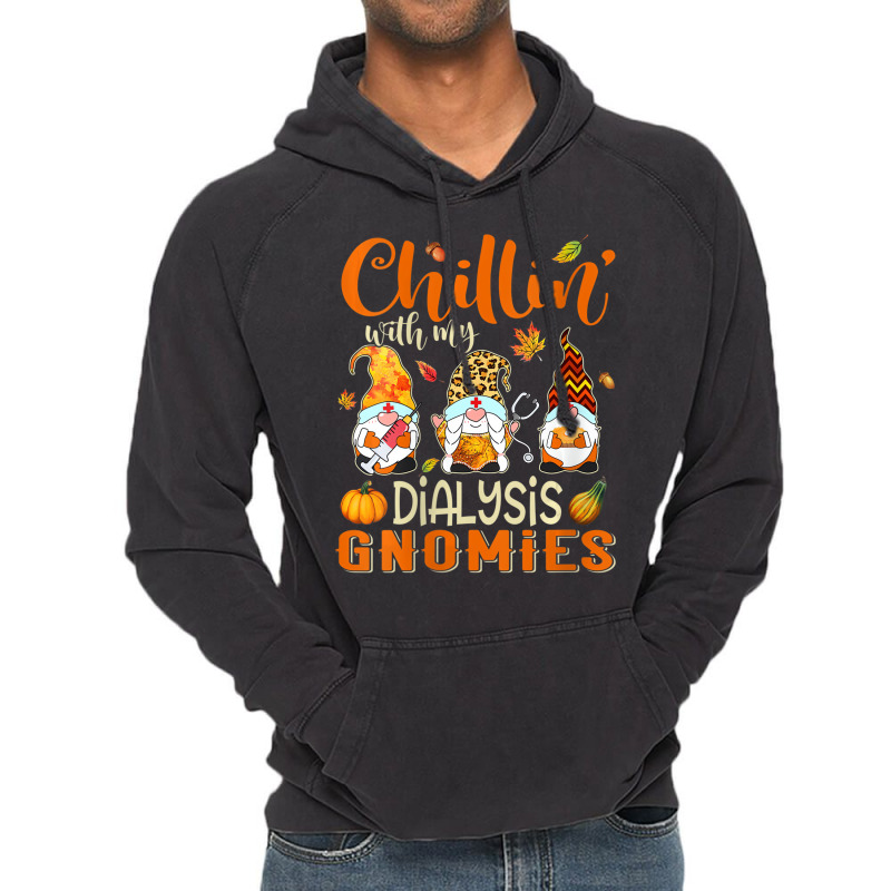 Womens Chillin With My Dialysis Gnomies Nurse Gnom Vintage Hoodie | Artistshot