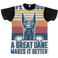 Great Dane Gifts For Women Men Great Dane Dog Dad Graphic T-shirt | Artistshot