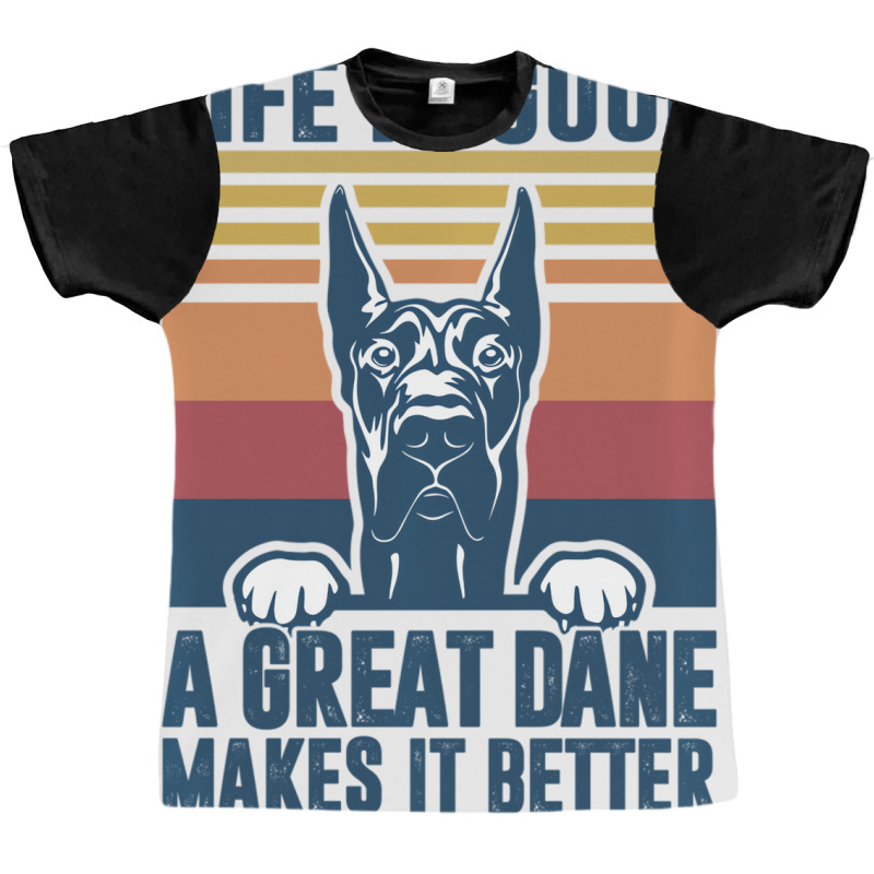 Great Dane Gifts For Women Men Great Dane Dog Dad Graphic T-shirt | Artistshot