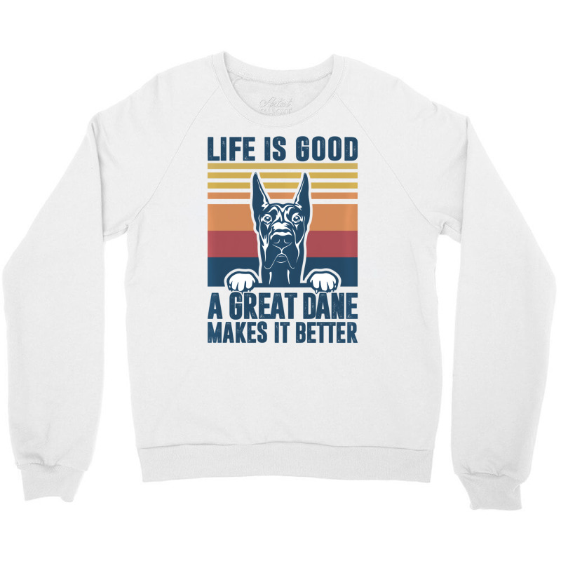 Great Dane Gifts For Women Men Great Dane Dog Dad Crewneck Sweatshirt | Artistshot