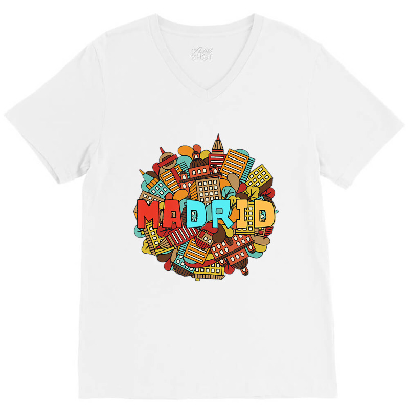 City Of Madrid Spain For Reminders And Gifts T Shi V-neck Tee | Artistshot