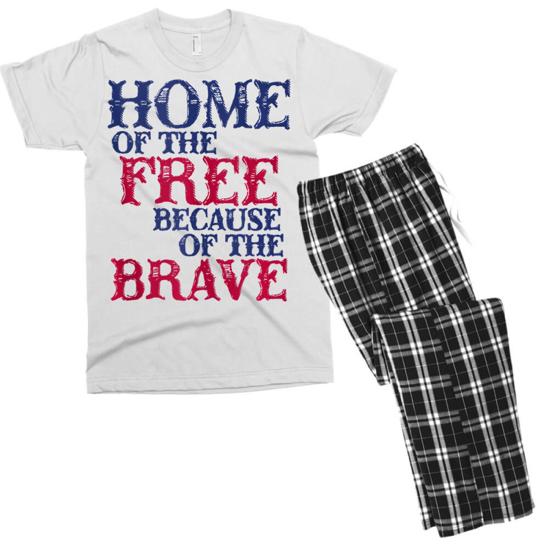 Home Of The Free Because Of The Brave Tank Top Men's T-shirt Pajama Set | Artistshot