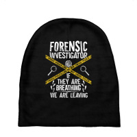 Vintage Never Mess With A Crime Scene Investigator Baby Beanies | Artistshot