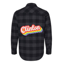 Clinton Pride Month Lgbtq Rainbow Flag Name Person Flannel Shirt | Artistshot