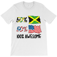 Kids 50% American 50% Jamaican 100% Awesome Boy Gi T-shirt | Artistshot