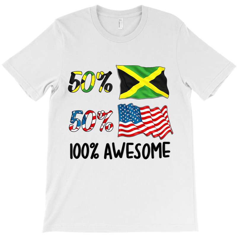 Kids 50% American 50% Jamaican 100% Awesome Boy Gi T-shirt | Artistshot