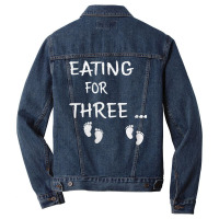 Womens Eating For Three Mom Of Expecting Twins Pre Men Denim Jacket | Artistshot