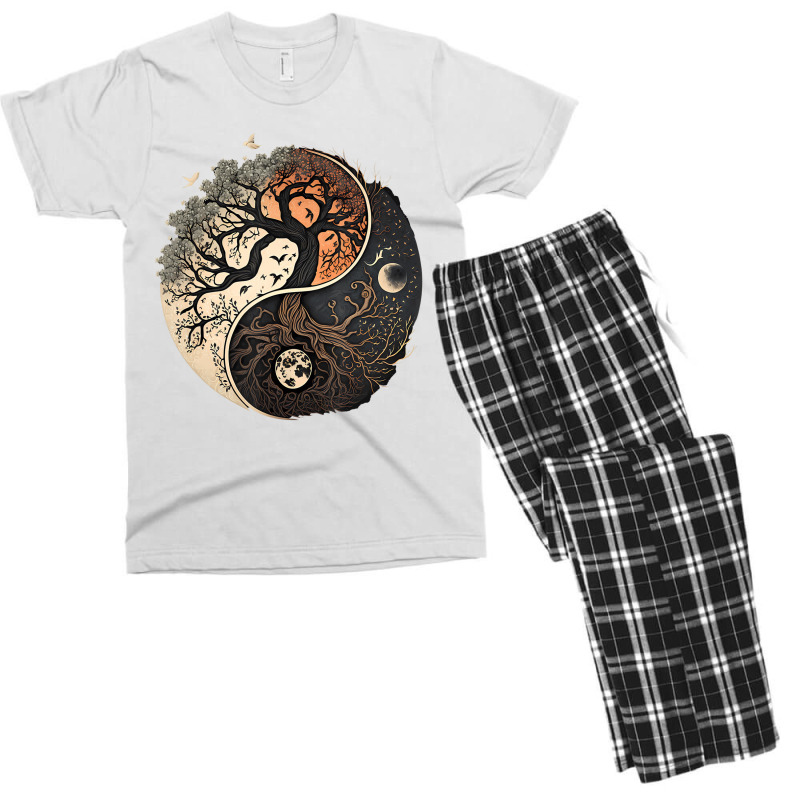 Tree Of Life Yin Yang T Shirt Men's T-shirt Pajama Set | Artistshot