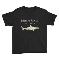 Retro Jensen Beach Fl Shark T Shirt Youth Tee | Artistshot