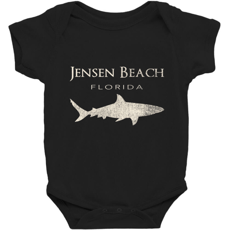 Retro Jensen Beach Fl Shark T Shirt Baby Bodysuit | Artistshot