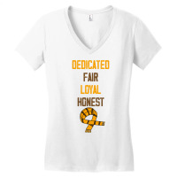 Dedicated Fair Loyal Honest Scarf 2 41 Women's V-neck T-shirt | Artistshot