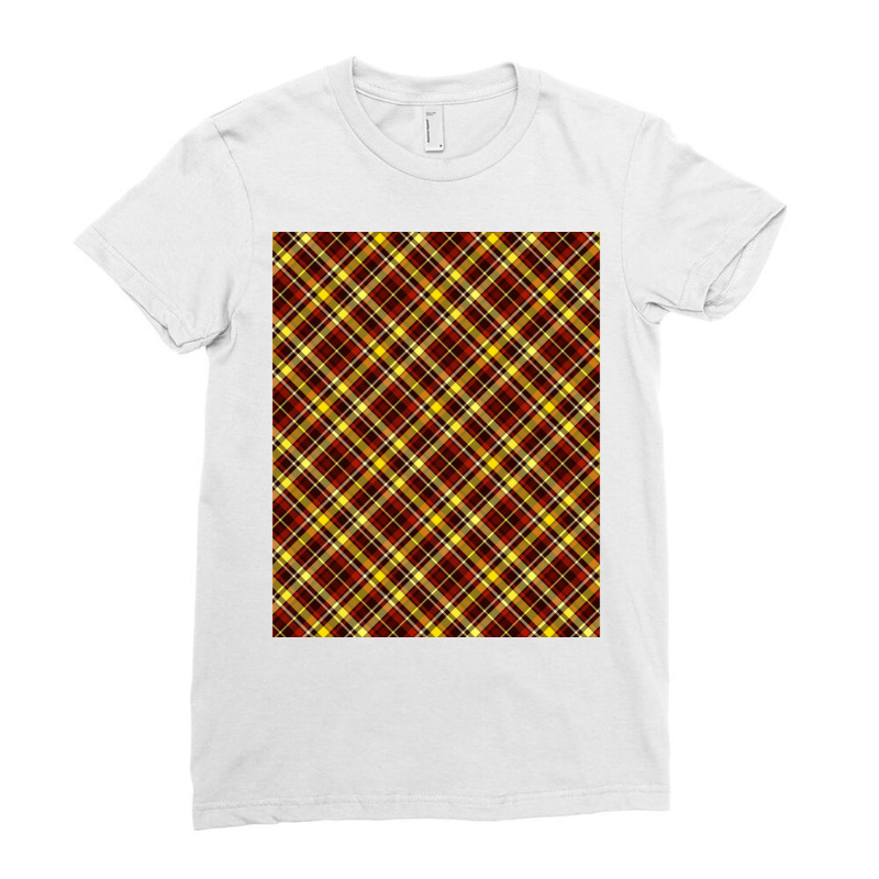 Chivalrous Plaid Pattern  1 Ladies Fitted T-Shirt by sekelneald | Artistshot