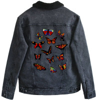 Butterflies Model. Unisex Sherpa-lined Denim Jacket | Artistshot