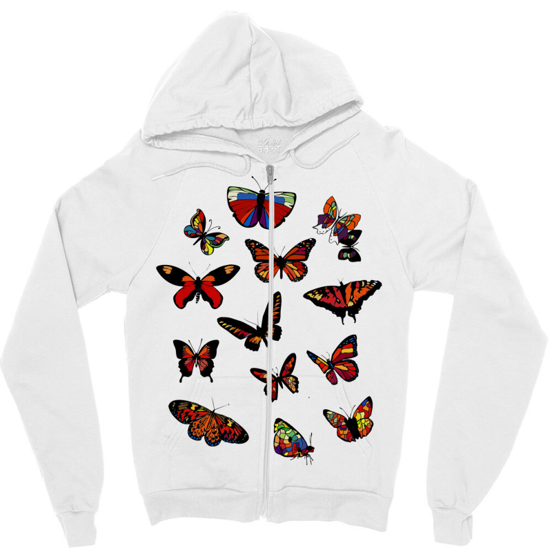 Butterflies Model. Zipper Hoodie | Artistshot