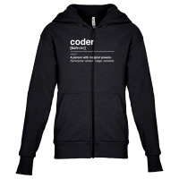 Coder Definition Youth Zipper Hoodie | Artistshot