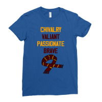 Chivalry Valiant Passionate Brave Scarf 1 41 Ladies Fitted T-shirt | Artistshot