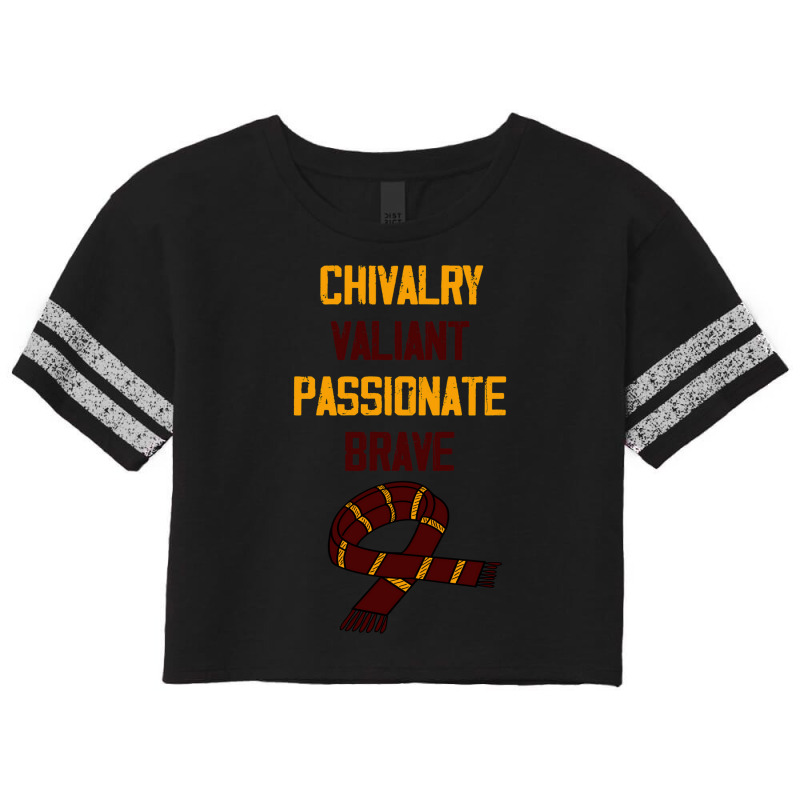 Chivalry Valiant Passionate Brave Scarf 1 41 Scorecard Crop Tee by bohnetrhyann | Artistshot