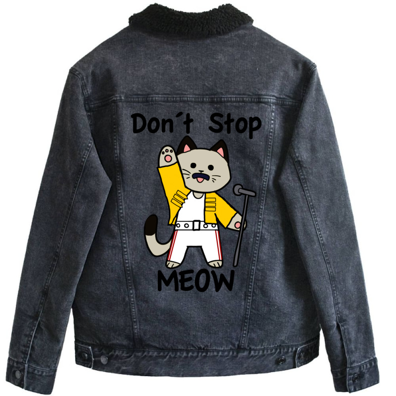 Don´t Stop Meow Unisex Sherpa-lined Denim Jacket | Artistshot