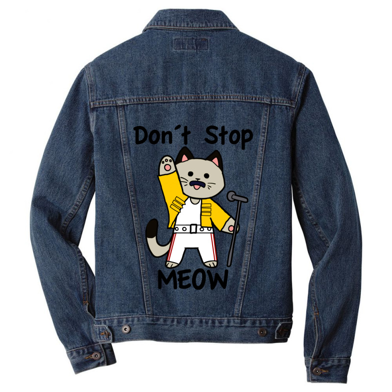 Don´t Stop Meow Men Denim Jacket | Artistshot