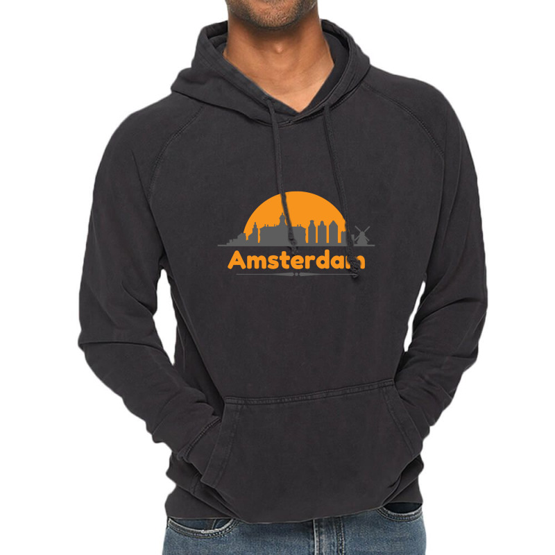 Amsterdam Skyline Vintage Hoodie by donnatello | Artistshot