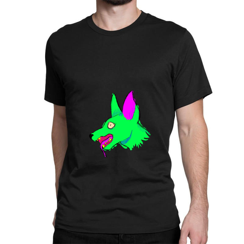 Neon Rabid Zombie Dog Classic T-shirt by JEFFREYHTHRASHER | Artistshot